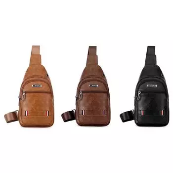 Модная сумка на грудь из искусственной кожи с защитой от кражи, поясная сумка, кошелек для денег # светло-коричневого