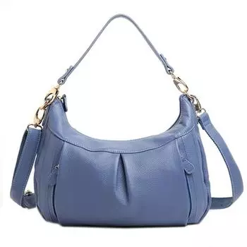 Модная сумка плиссированная ручная сумка на плечо через плечо из натуральной кожи женская сумка темно-синий