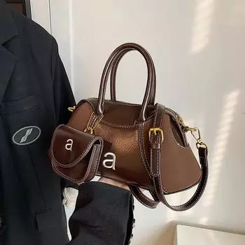 Модная сумка-подмышка контрастного цвета, популярная универсальная сумка-багет, женская сумка 32*11*16 бордовый