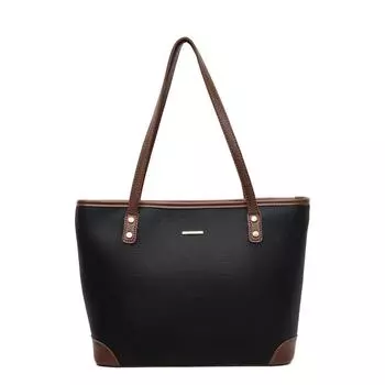 Модная сумка-тоут большой вместимости, женская новая повседневная сумка через плечо для поездок на работу чёрный