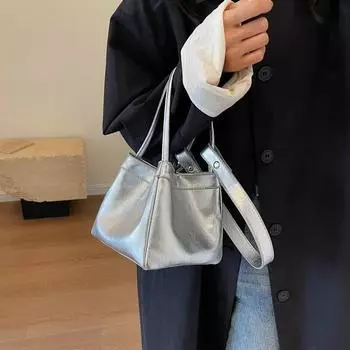 Модная сумка-тоут из искусственной кожи для женщин, трендовая женская сумка-мешок, простые сумки через плечо, роскошные дизайнерские сумки, кошельки