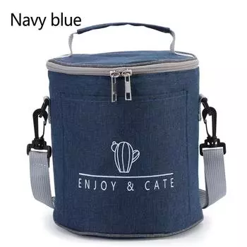 Модная сумка-тоут, изолированная сумка для пикника, сумка для хранения еды, ланч-бокс темно-синий