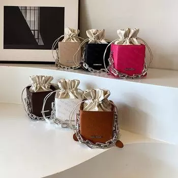 Модная сумка-ведро через плечо, простая модная сумка через плечо для женщин, летняя новая стильная простая маленькая сумка