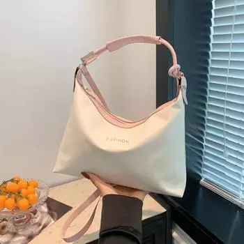 Модная сумка-ведро подмышкой, сумка через плечо с нишевым дизайном, летняя новая сумка-тоут большой вместимости 2024 года чёрный