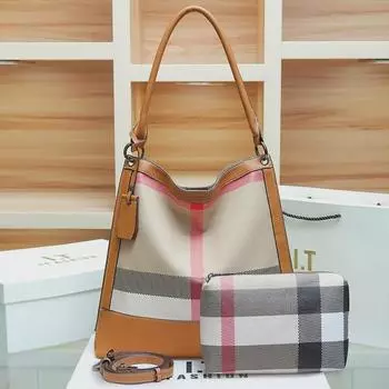 Модная сумка-ведро в клетку 2023 года — высококачественная женская сумка для переноски и ношения на плече