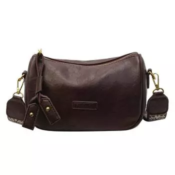 Модная сумка Женская Новая Однотонная Повседневная Универсальная Сумка через Плечо для Поездок на Работу