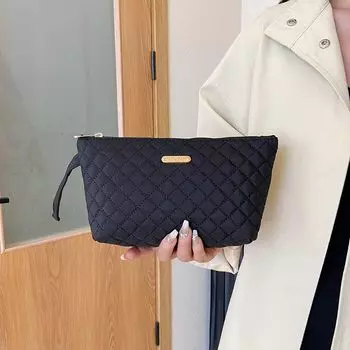 Модная сумочка, женская однотонная сумочка, простая и универсальная косметичка