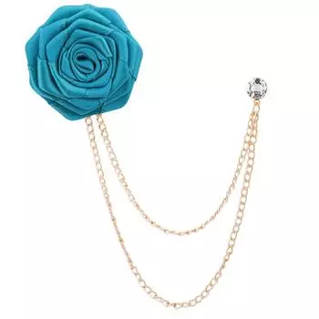 Модная свадебная брошь, 1 шт., булавки для воротника, костюм, лацкан, кисточка, мужские украшения, букет роз темно-синий