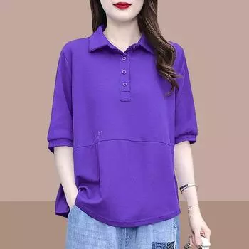 Модная свободная футболка большого размера с коротким рукавом в европейском стиле, женская европейская модная свободная футболка большого размера M