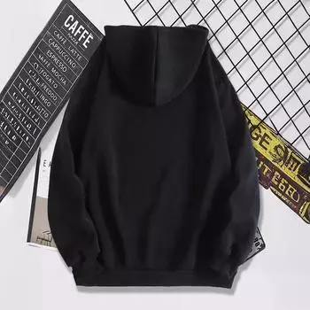 Модная свободная толстовка из бархата с принтом, идеально подходящая для студентов с дизайнерским вкусом.. Отлично подходит для весны и осени в европейско-американском стиле. L коричневый