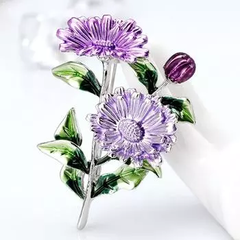 Модная темпераментная эмалированная маленькая брошь с ромашками, булавка для воротника рубашки, свадебная брошь для банкета жёлтый