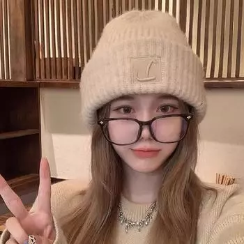 Модная теплая шапка осень-зима шапки однотонные универсальные повседневные шапки для женщин и девочек простые теплые шапки для отдыха на открытом воздухе подарки A1