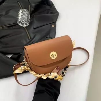 Модная Текстура Универсальный Замок Маленькая Сумка Женская Весна Зарубежный Стиль Седельная Сумка Женская розы красного