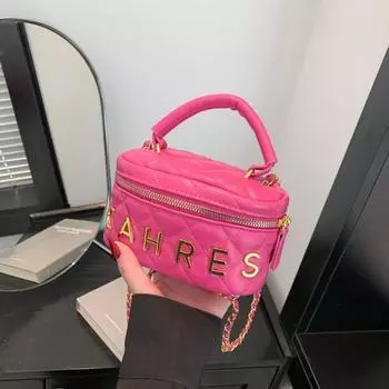 Модная текстурированная ручная сумка-ведро с пересечением границ для женщин, новинка 2024 года, универсальная сумка через плечо с цепочкой на одно плечо, модная сумка через плечо