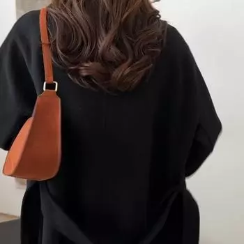 Модная Текстурная Красная Сумка Женская Новая Замшевая Сумка На Одно Плечо Маленькая Однотонная Сумка Хобо На Молнии Подмышками 25x8x12.5cm вино красного