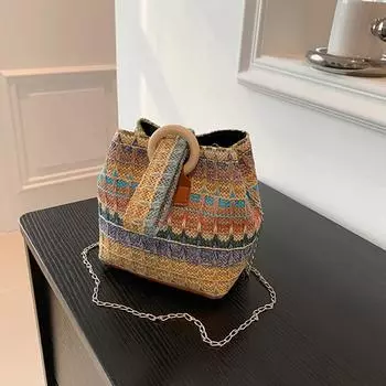 Модная тканая сумка-хобо, женская сумка-мешок, повседневная соломенная сумка на плечо, сумки-ранцы, летняя сумка-мессенджер, сумка через плечо, женский клатч синий