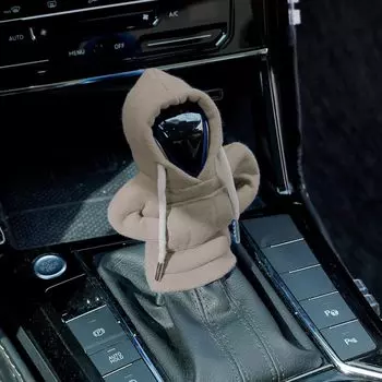 Модная толстовка с капюшоном, крышка ручки переключения передач автомобиля, ручная ручка, украшение рычага переключения передач, крышка с капюшоном, автоматические аксессуары для салона автомобиля белый