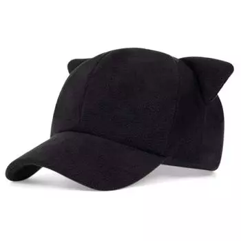 Модная трехмерная бейсболка с кошачьими ушками для пары, регулируемая повседневная шляпа для мужчин, походные кепки, дизайнерские шляпы чёрный