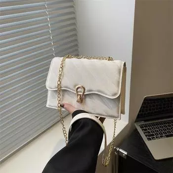 Модная трендовая маленькая квадратная сумка через плечо, модная трендовая сумка, женская летняя новинка 2024 года, простая повседневная сумка через плечо чёрный