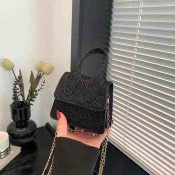 Модная трендовая сумка через плечо для женщин 2025 года, летняя новая тенденция, простая сумка через плечо, повседневная сумка через плечо в стиле ретро чёрный