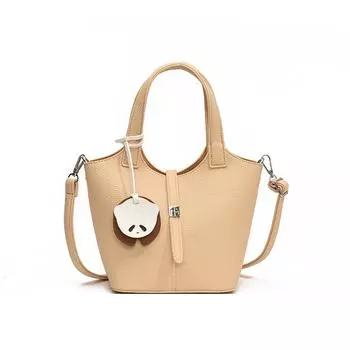 Модная трендовая сумка через плечо женская летняя простая универсальная сумка-ведро премиум-класса на плечо 26*12*19 хаки