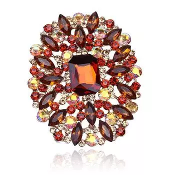 Модная творческая личность хрустальная стеклянная брошь корсаж женская одежда аксессуары красный