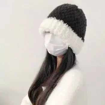 Модная удобная шляпа-ведро из толстой плюшевой зимней ветрозащитной вязаной пряжи для рыбалки