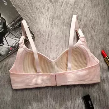Модная удобная треугольная чашка для девочек, сплошной цвет, простой студенческий бюстгальтер с чашкой для девочек, легкий и тонкий 70 розовый