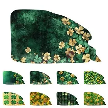 Модная ул.. Кепка с принтом ко Дню Патрика, повседневная, стираная, кепка, сумка One Size зелёный