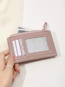 Модная ультратонкая женская сумка для карт, простой мини-компактный кошелек из искусственной кожи для кредитных карт, портативный короткий многослотовый кошелек с нулевым размером