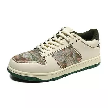 Модная уличная мужская обувь для скейтбординга для женщин, дизайнерские зеленые кожаные кроссовки для мужчин на платформе, кроссовки для скейтбординга на открытом воздухе 35