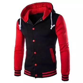 Модная уличная одежда Тонкий студенческий университетский большой размер весна осень мужские толстовки куртка мальчик бейсбольные толстовки пальто XXXL белый