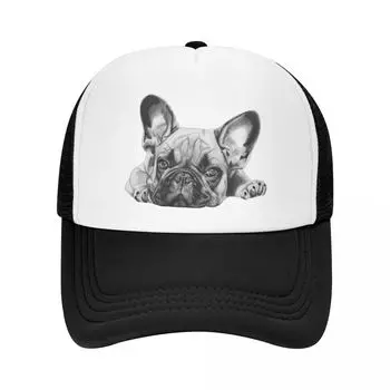 Модная унисекс Французский бульдог Frenchie Dog Trucker Hat Взрослая регулируемая бейсболка Unisex WoUnisex Солнцезащитные шляпы Snapback Trucker Hat