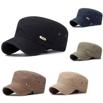 Модная унисекс плоская кепка в стиле милитари, винтажная бейсболка, спортивная шляпа от солнца Free size