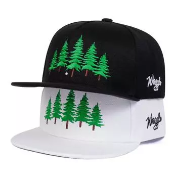 Модная унисекс-шляпа с солнцезащитным кремом, лесная вышивка, бейсболка в стиле хип-хоп, кепка Snapback, кепки для гольфа, кепки Gorras чёрный