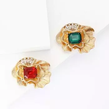 Модная универсальная брошь в виде цветка из сплава со стразами, изысканная женская одежда, брошь-украшение