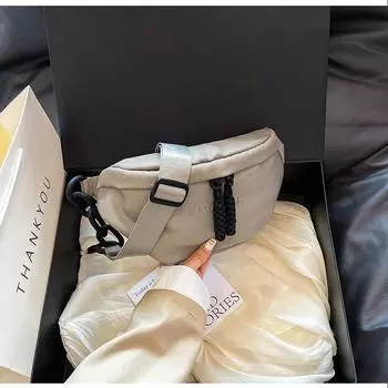 Модная универсальная холщовая нагрудная сумка для женщин 2024 года, новый рюкзак для активного отдыха на плече, велосипедная поясная сумка, спортивная сумка-мессенджер, сумка для пельменей серый