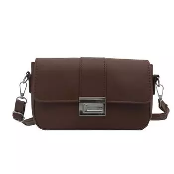 Модная универсальная маленькая квадратная сумка женская осенне-зимняя повседневная сумка через плечо Niche Sweet And Cool Messenger Bag коричневый