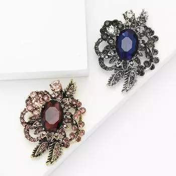 Модная универсальная маленькая стеклянная брошь из сплава со стразами, популярная женская одежда высокого класса, ювелирные изделия в виде корсажа