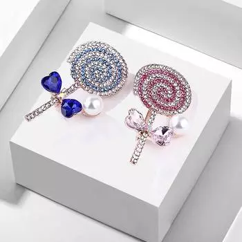 Модная универсальная милая брошь-леденец, брошь-игла для воротника, аксессуары, брелок, булавка