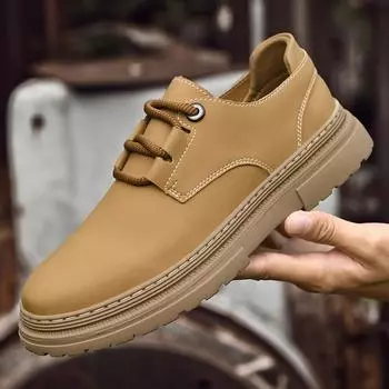 Модная универсальная мужская повседневная обувь Высококачественная мужская обувь на платформе Мужские кроссовки Большие размеры 37-47 Хаки Рабочая обувь Новинка Erkek Ayakkab 37 чёрный