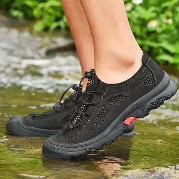 Модная универсальная новая мужская обувь, брендовая обувь для скалолазания, пешего туризма, путешествий, дышащие мужские кроссовки, летняя обувь для активного отдыха, мужская повседневная обувь 38 песочный