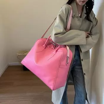 Модная универсальная сумка через плечо, новая квадратная сумка из искусственной кожи большой вместимости, японская корейская дорожная сумка на одно плечо, сумка для фитнеса