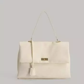 Модная универсальная сумка через плечо с текстурой и накладной, простая повседневная сумка-перекидная сумка Niche Design Messenger бежевый