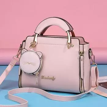 Модная универсальная женская сумка через плечо, чистый цвет, простая сумка через плечо чёрный