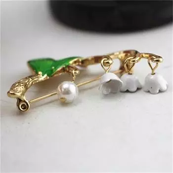 Модная вечеринка, милая и милая женская серия, брошь «Лилия долины», аксессуары, подарок на вечеринку для девочек, изысканные элегантные женские универсальные украшения One Size