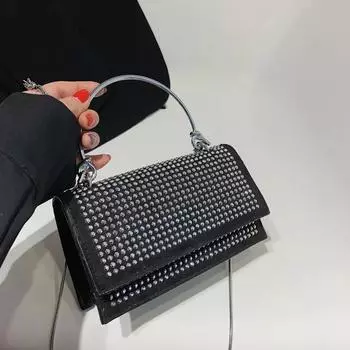 Модная вечерняя сумка-клатч со стразами, блестящие кристаллы, женские кошельки для вечеринок и свадеб, дизайнерская сумка через плечо