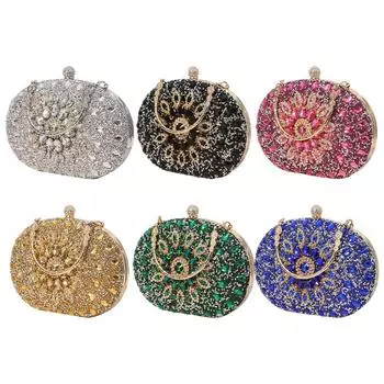 Модная вечерняя сумка со стразами и ремешком через плечо, блестящая женская вечеринка, сбор серебряный