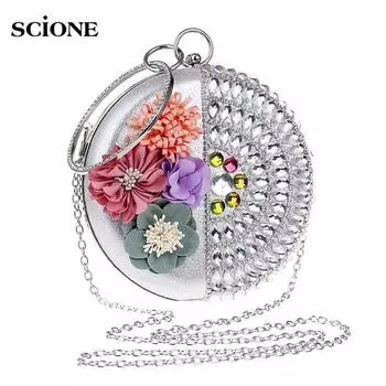 Модная вечерняя сумочка с цветочным принтом, женское банкетное платье, вечернее платье, вечерняя сумка 15cm*14cm*28cm чёрный