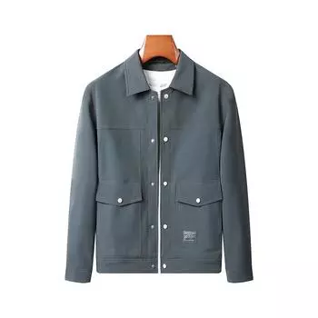 Модная вельветовая куртка мужская осенняя тенденция новая повседневная свободная куртка американская ретро однотонная куртка M